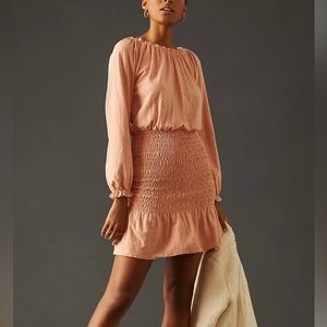 NWT! Sundry Anthropology Ruffle Smock Short Dress. Size L